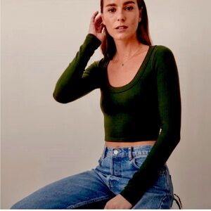 Reformation cropped shirt